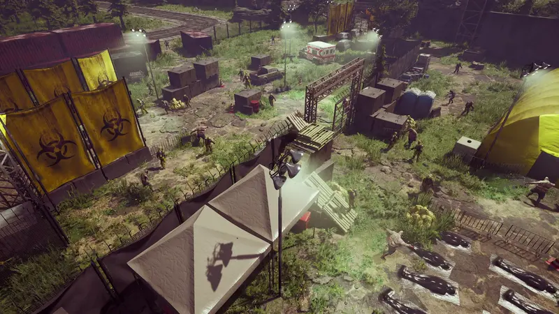 A fortified survivor camp