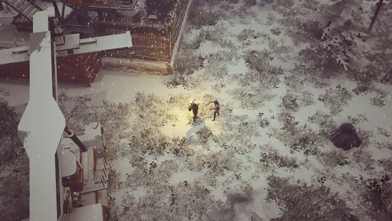A fight in the snow