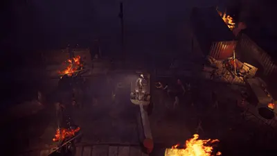 GIF: night defense among fires
