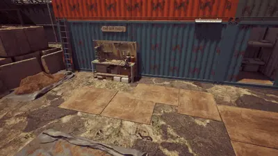 GIF: a workshop being built at the base